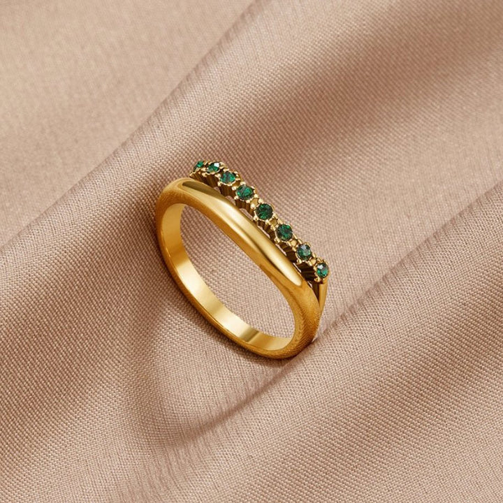 Marissa Emerald Layered Ring