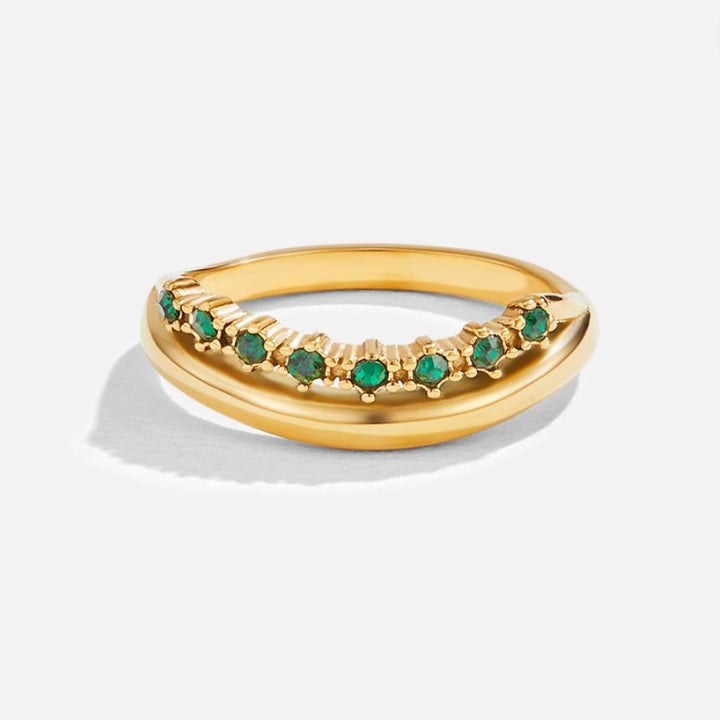 Marissa Emerald Layered Ring