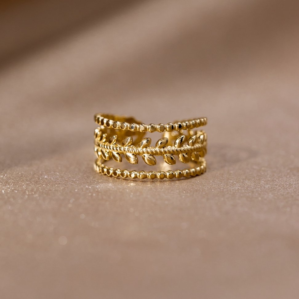 Aurelia Layered Gold Leaf Ring