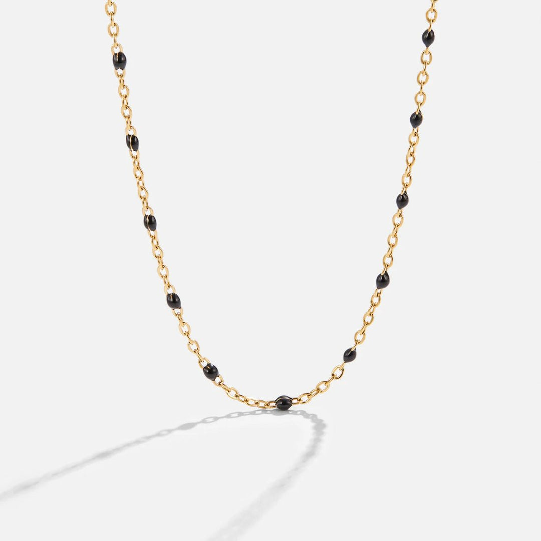 Elara Noir Beaded Necklace