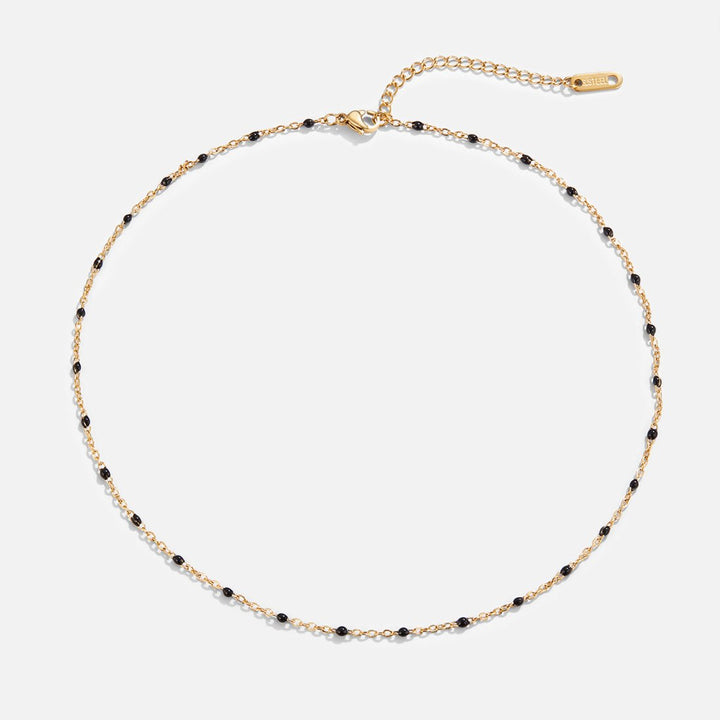 Elara Noir Beaded Necklace
