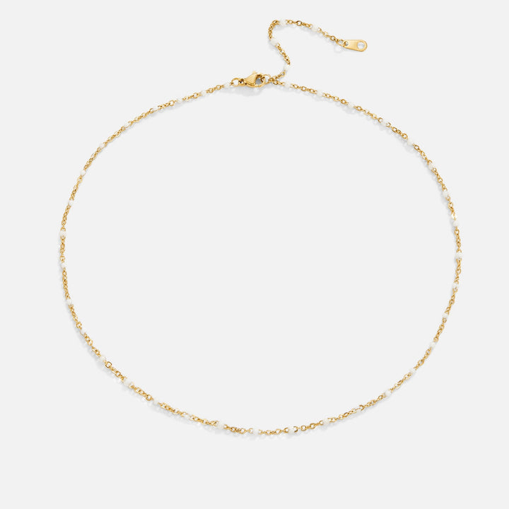 Adeline White Bead Necklace