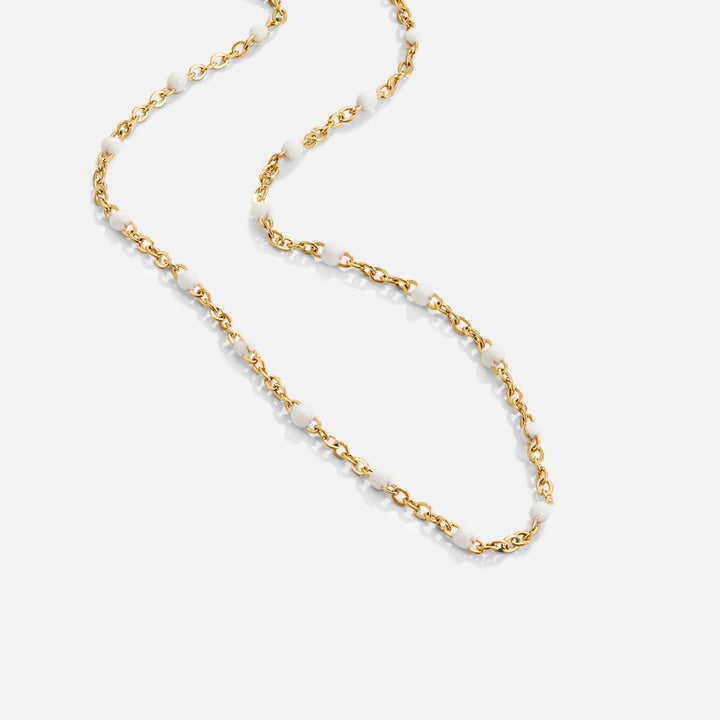 Adeline White Bead Necklace