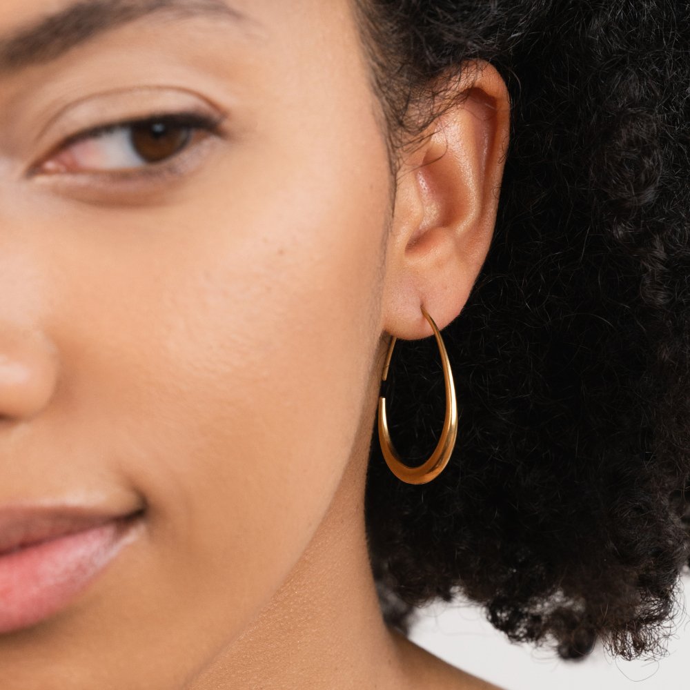Céleste Open Hoop Earrings