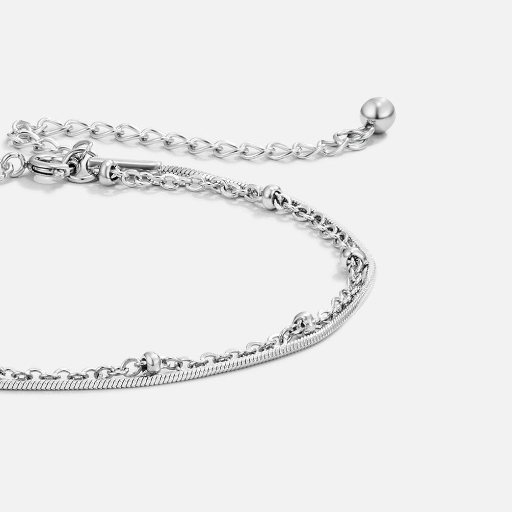 Elise Silver Layered bracelet