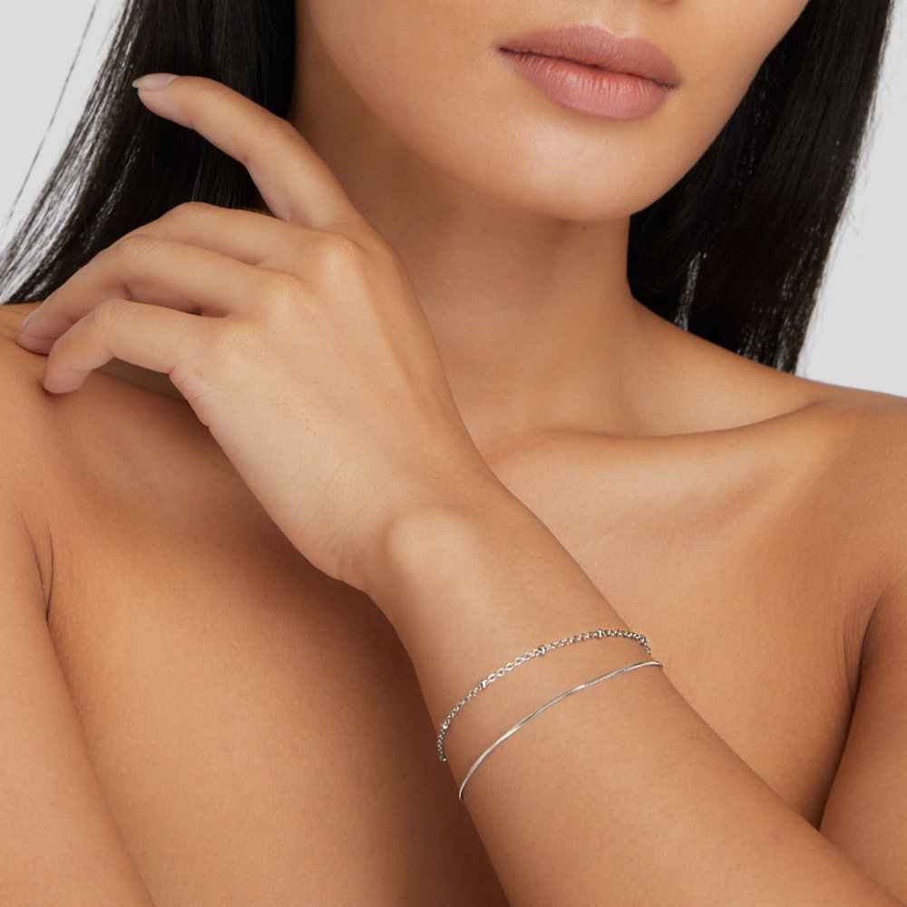Elise Silver Layered bracelet