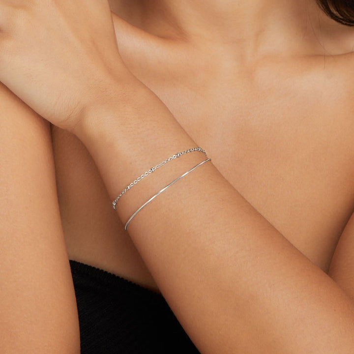 Elise Silver Layered bracelet