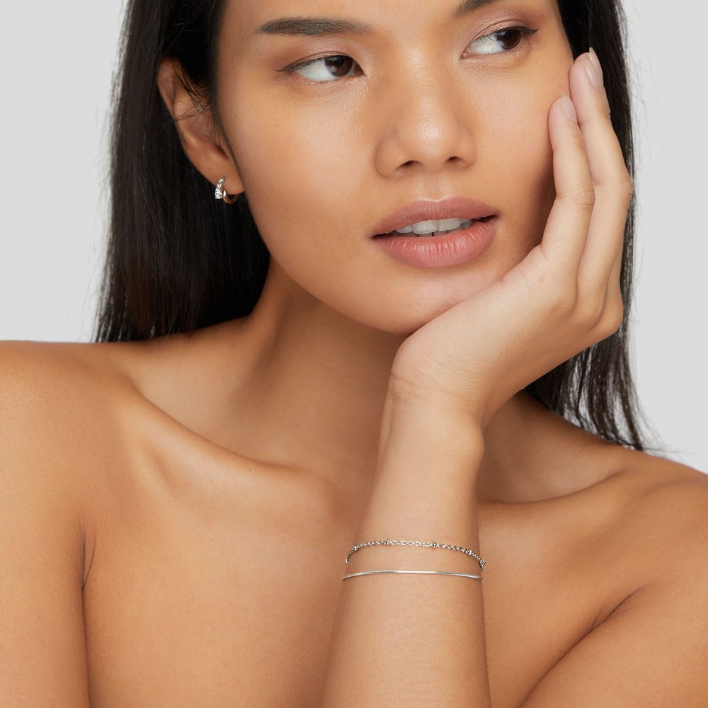 Elise Silver Layered bracelet
