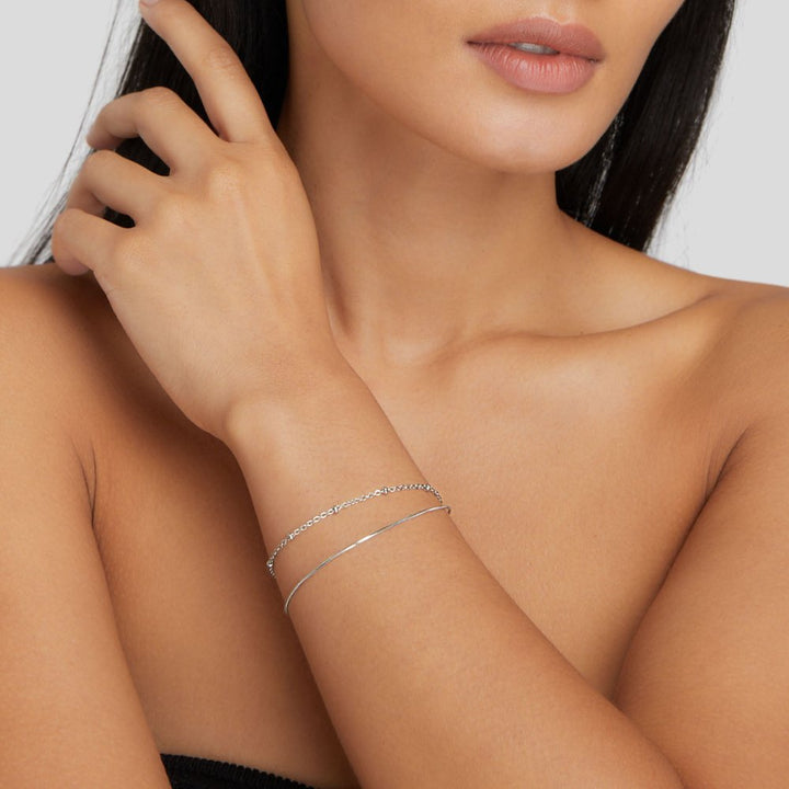 Elise Silver Layered bracelet