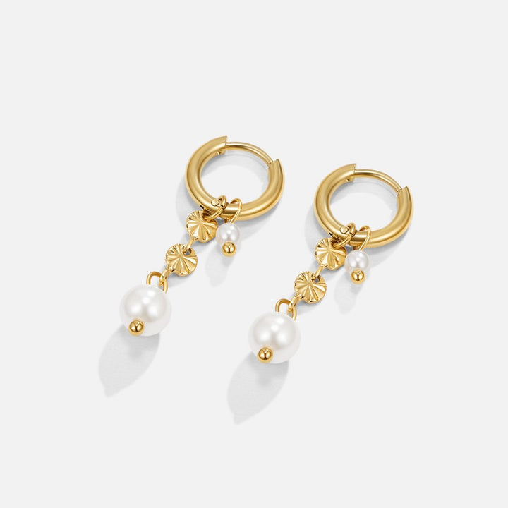 Élise Pearl Cascade Hoop Earrings