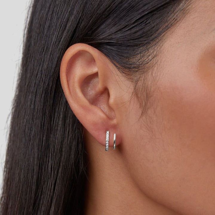 Camille Crystal Duo Hoops
