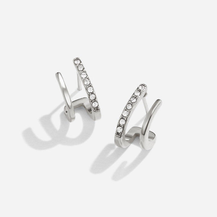 Camille Crystal Duo Hoops
