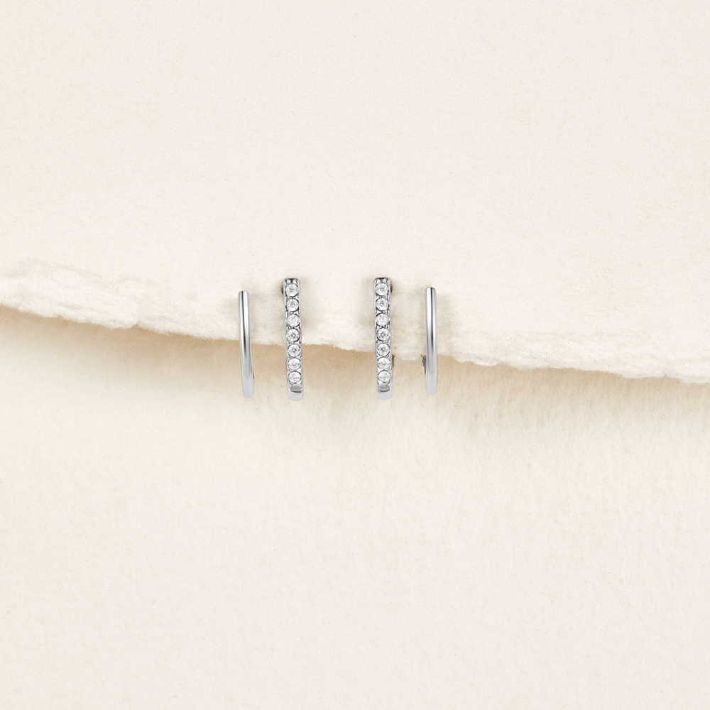 Camille Crystal Duo Hoops