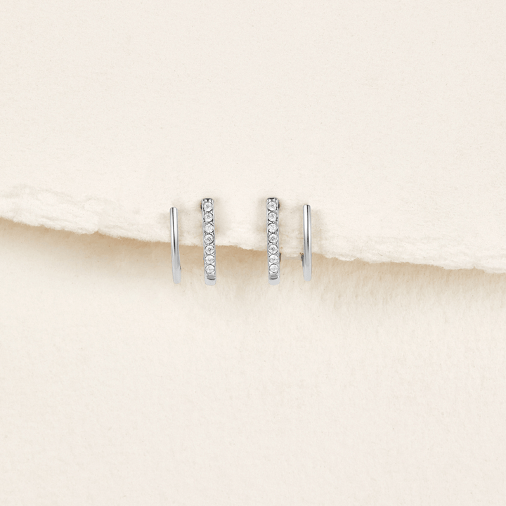 Camille Crystal Duo Hoops
