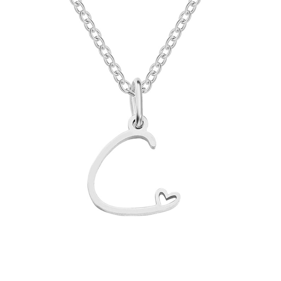 Léonie Initial Silver Necklace