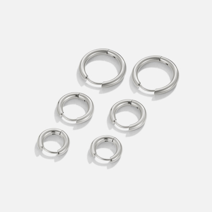 Clara Silver Hoop Set