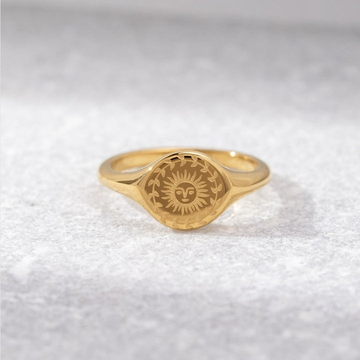 Solstice Sun Signet Ring