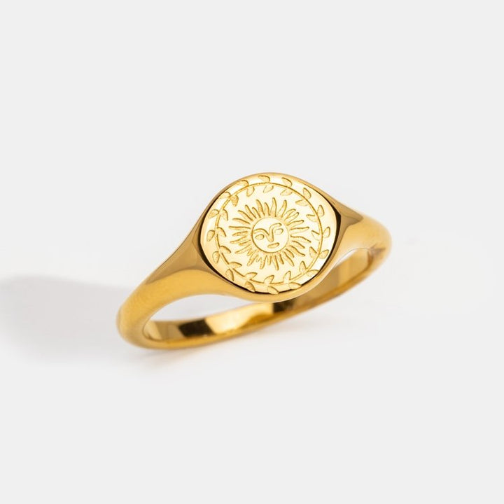 Solstice Sun Signet Ring