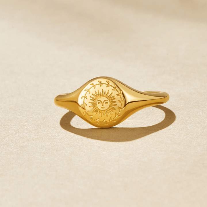 Solstice Sun Signet Ring