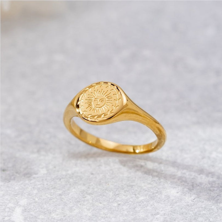 Solstice Sun Signet Ring