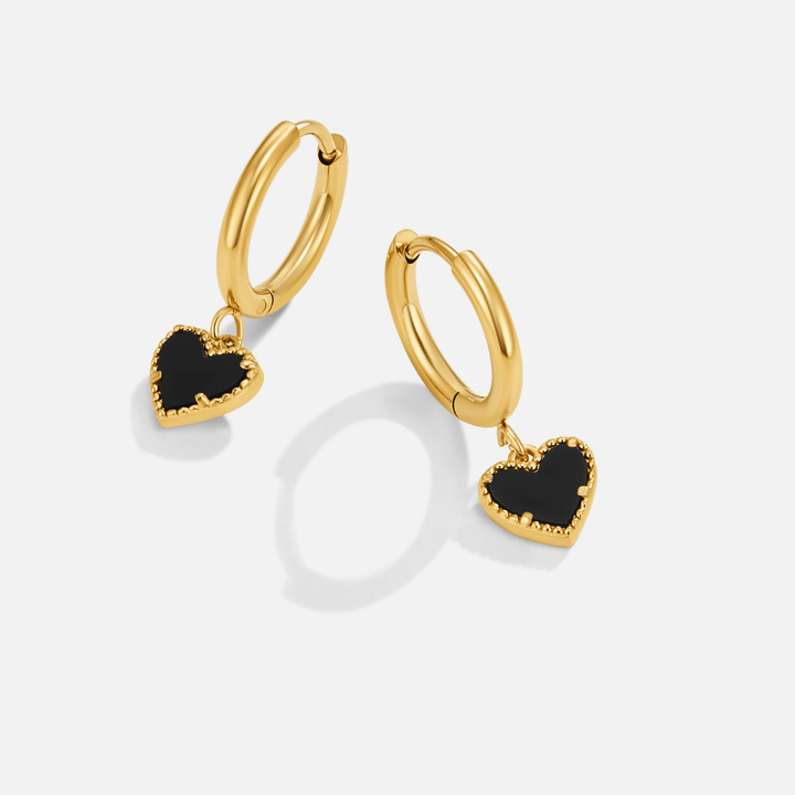 Noir Amour Hoop Earrings