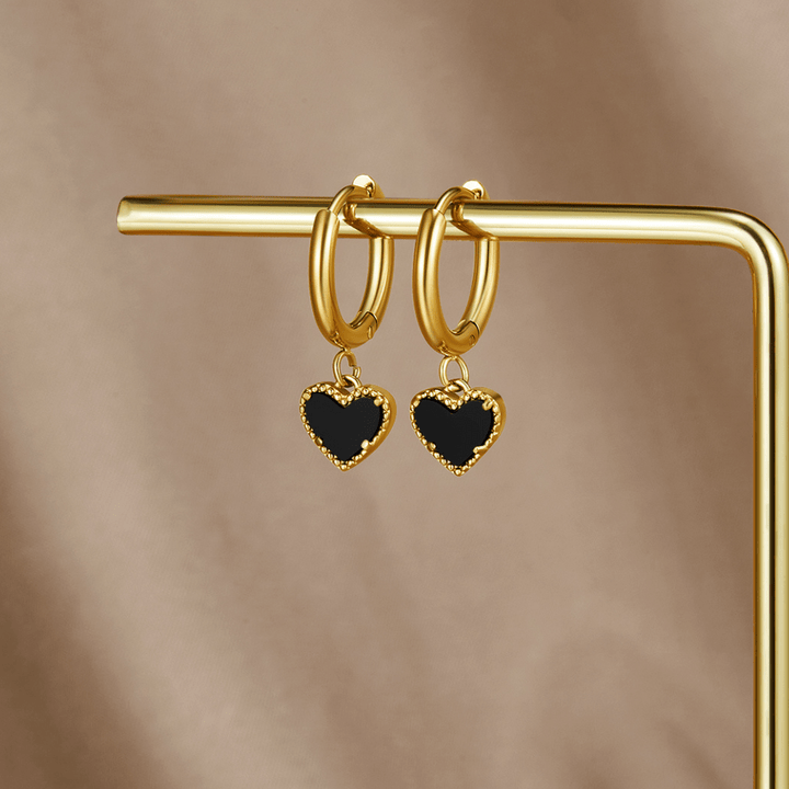 Noir Amour Hoop Earrings