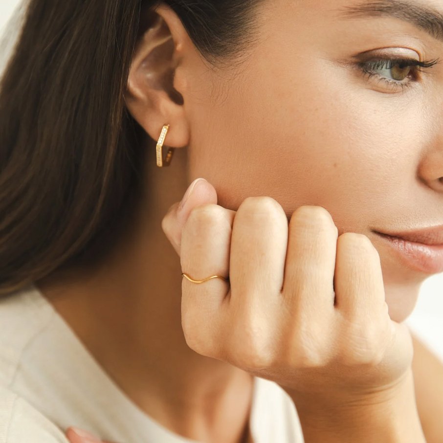 Sienna Gold Wave Ring