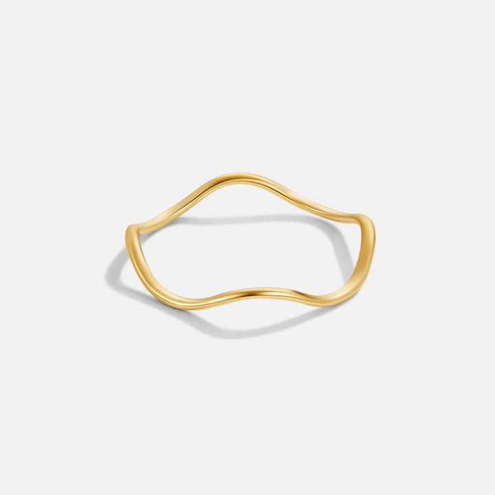 Sienna Gold Wave Ring