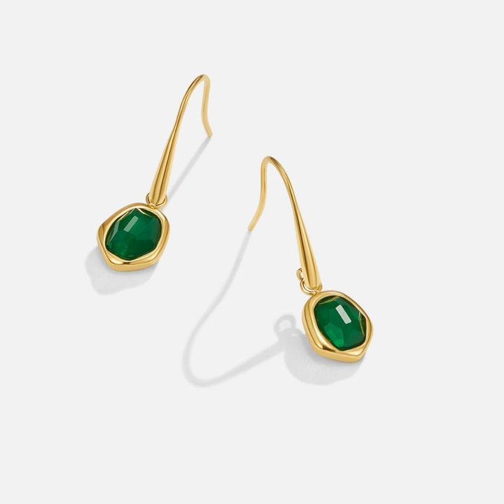 Elise Emerald Drop Earrings