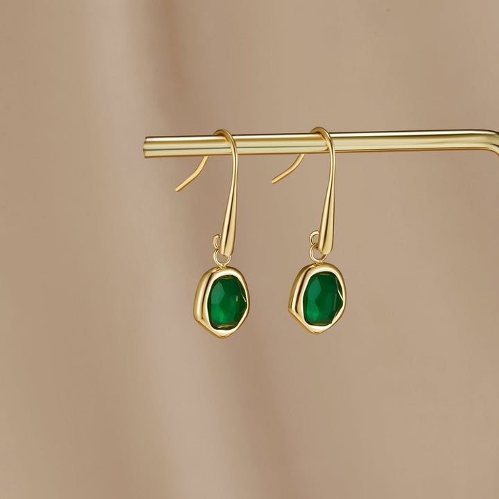Elise Emerald Drop Earrings