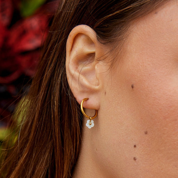 Lucienne Floral Hoop Earrings