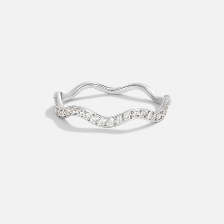 Luna Wave Crystal Ring
