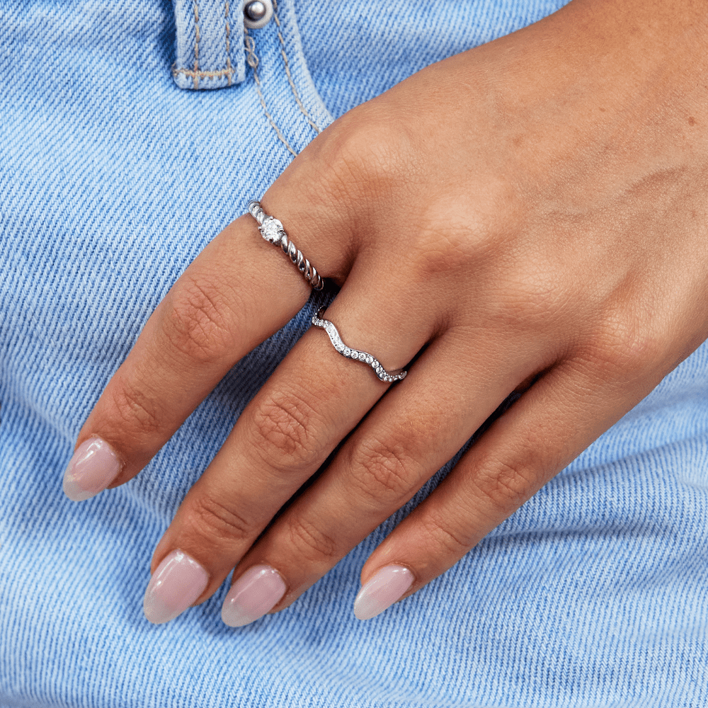 Luna Wave Crystal Ring